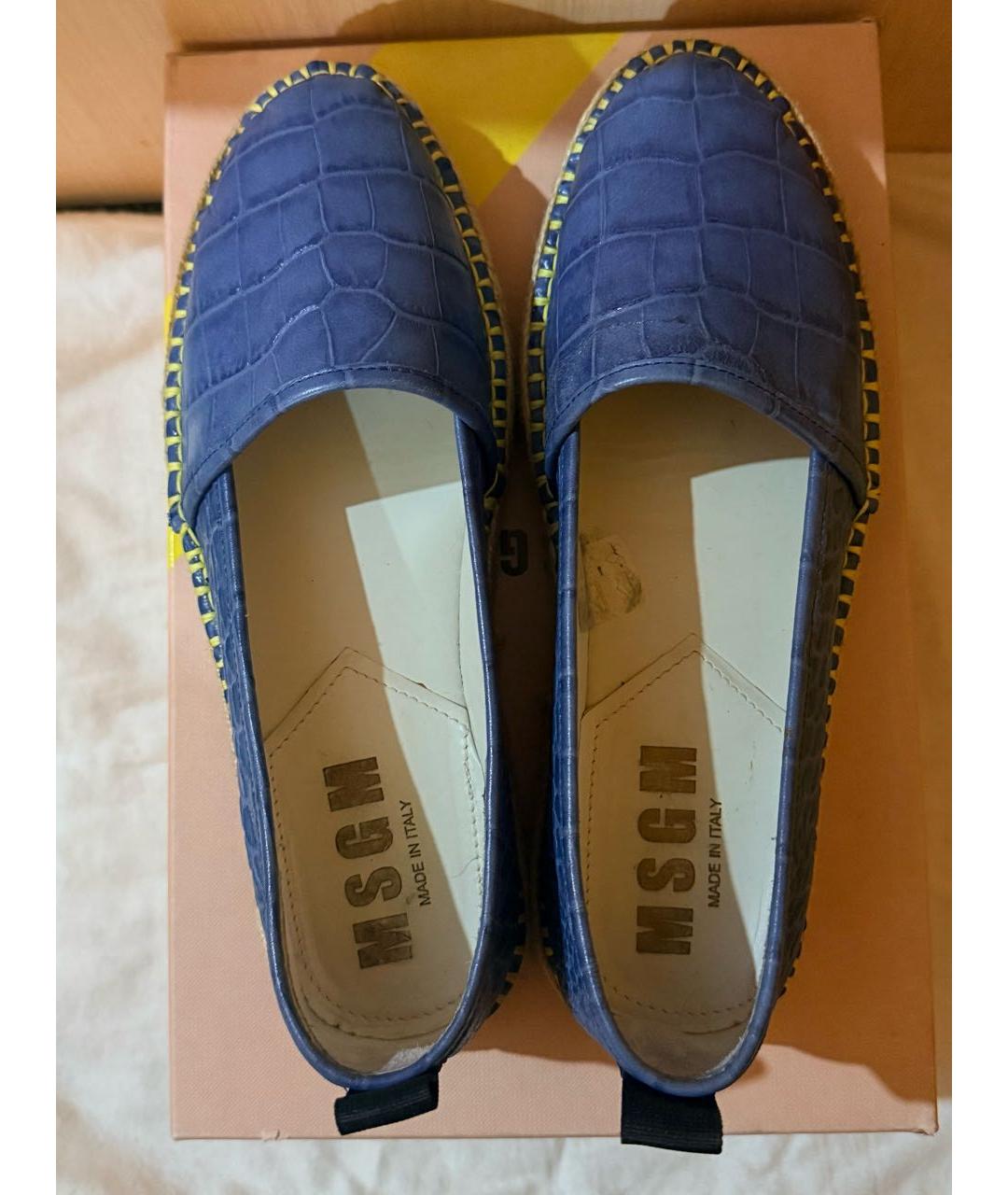 MSGM Синие кожаные эспадрильи, фото 3