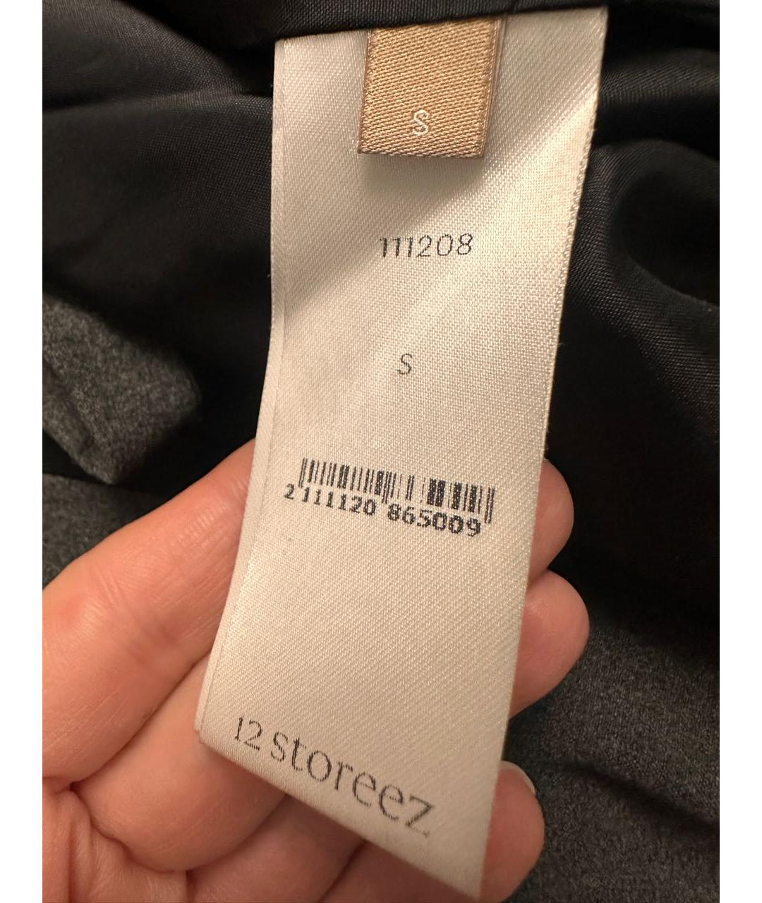 12 STOREEZ Серый полиэстеровый жакет/пиджак, фото 5