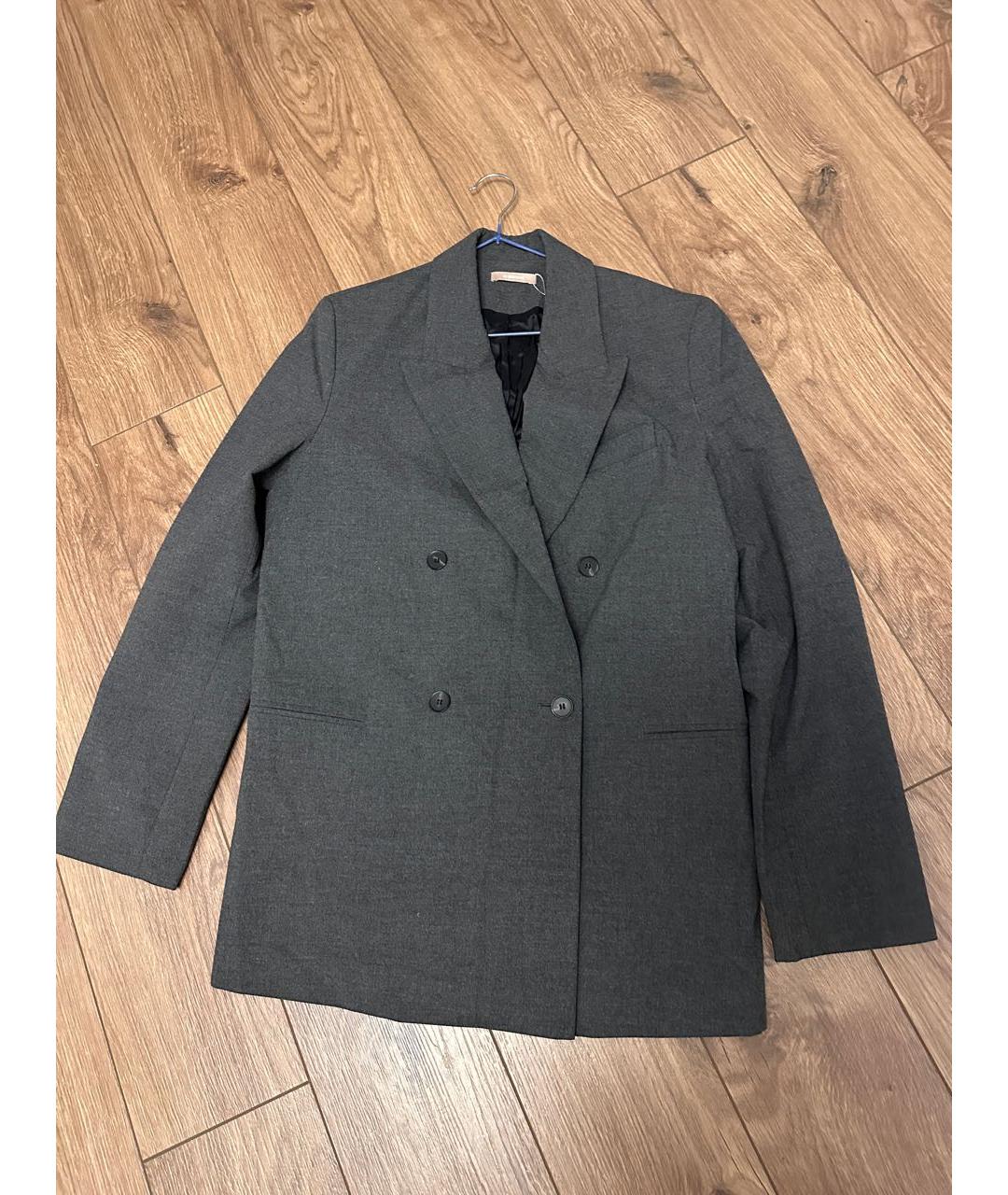 12 STOREEZ Серый полиэстеровый жакет/пиджак, фото 7