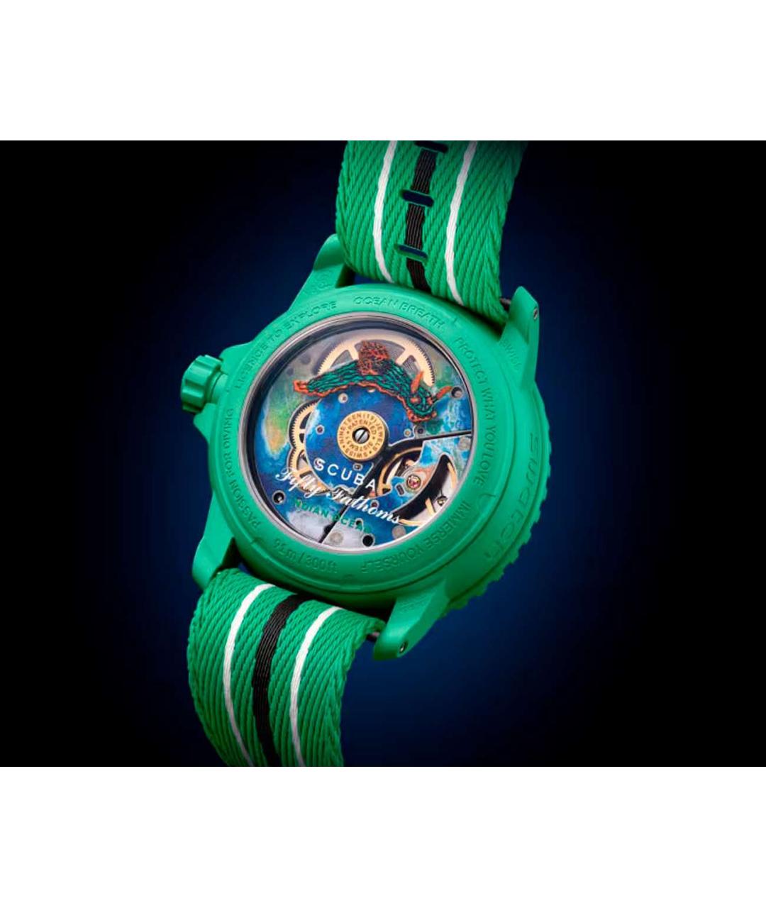 Swatch Зеленые керамические часы, фото 2