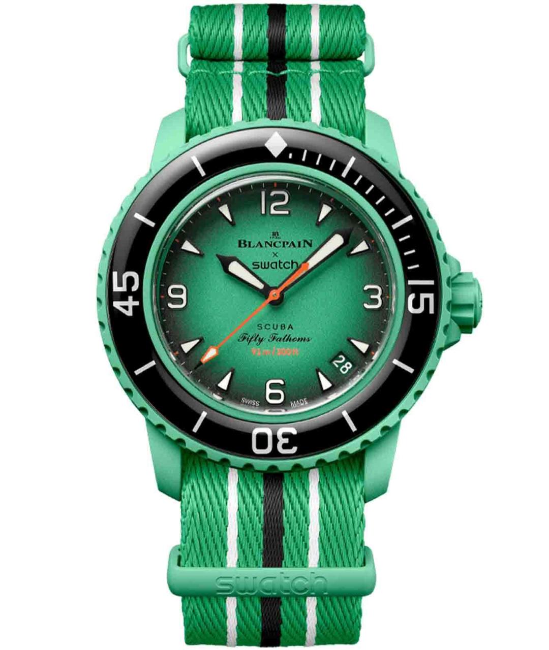 Swatch Зеленые керамические часы, фото 1