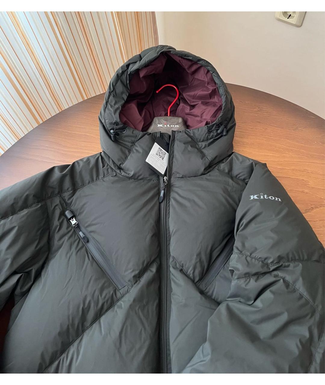 KITON Антрацитовый пуховик, фото 3