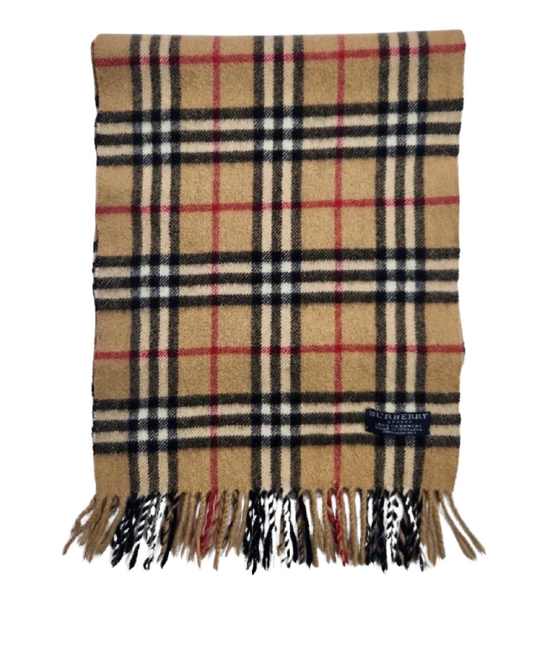 BURBERRY Бежевый кашемировый шарф, фото 1