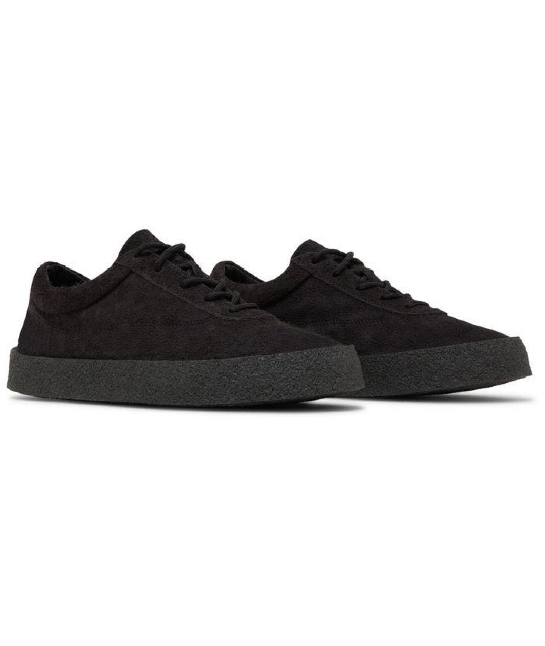 YEEZY Черные замшевые низкие кроссовки / кеды, фото 2