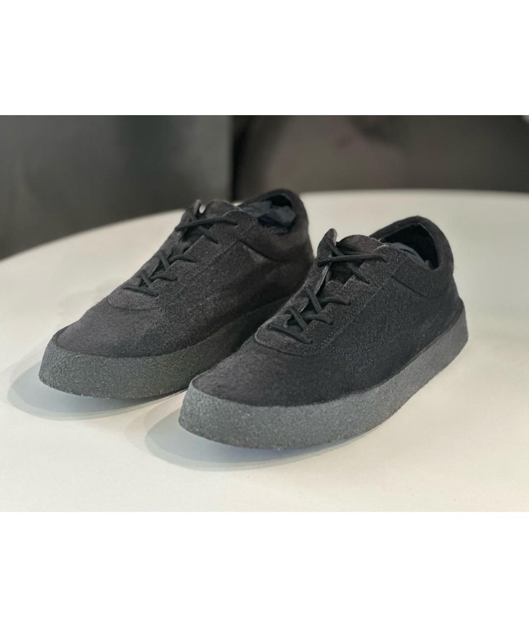 YEEZY Черные замшевые низкие кроссовки / кеды, фото 6