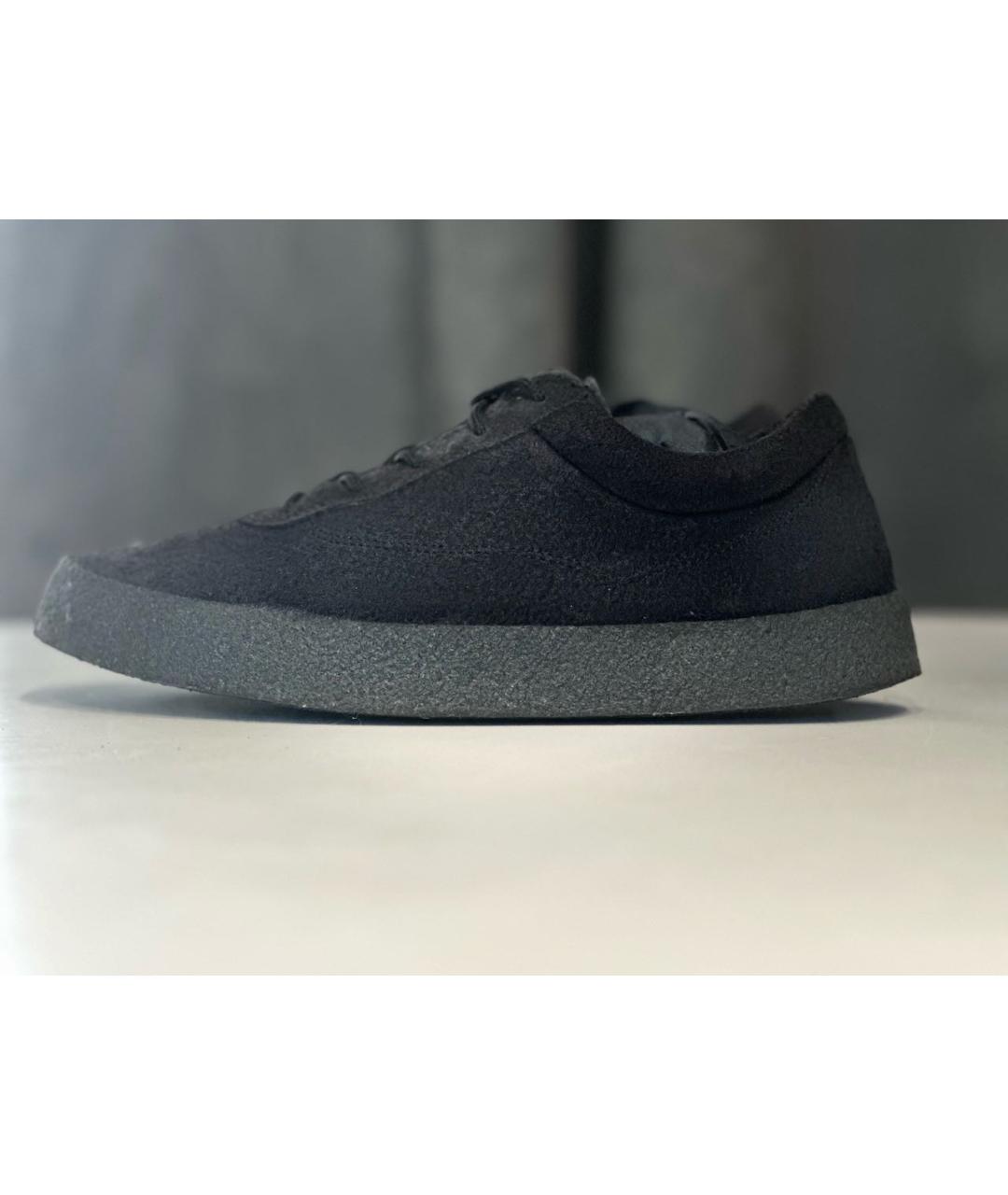 YEEZY Черные замшевые низкие кроссовки / кеды, фото 7