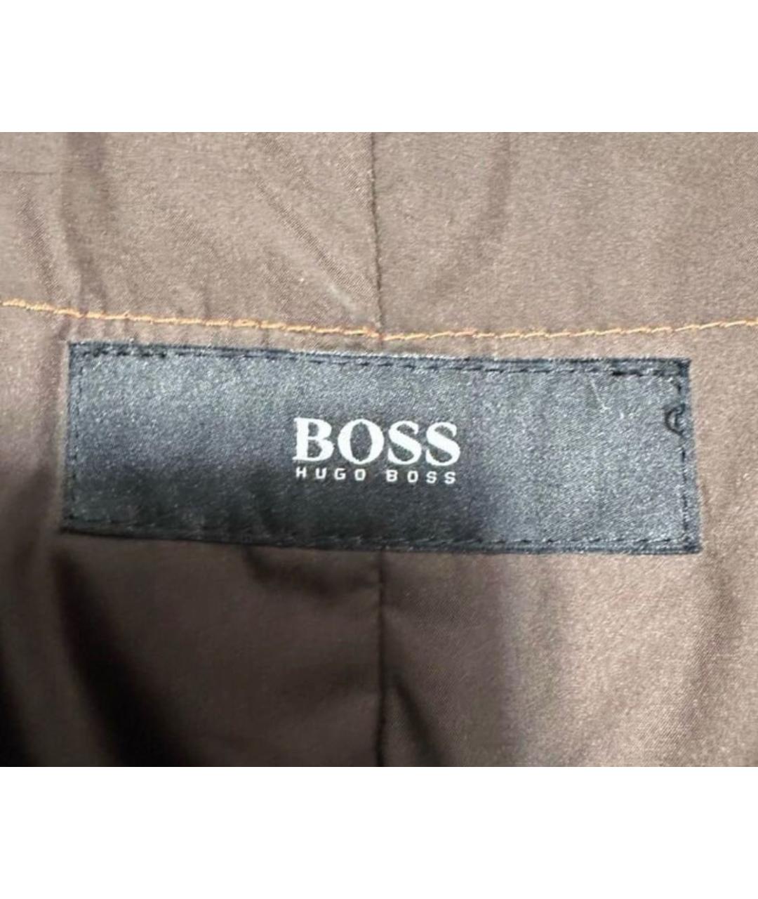 HUGO BOSS Коричневая полиэстеровая куртка, фото 3