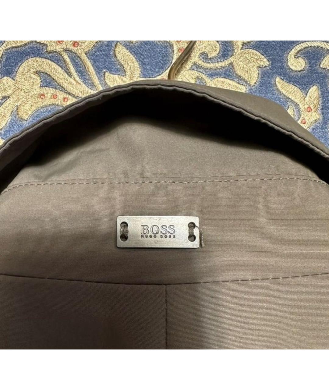 HUGO BOSS Коричневая полиэстеровая куртка, фото 4