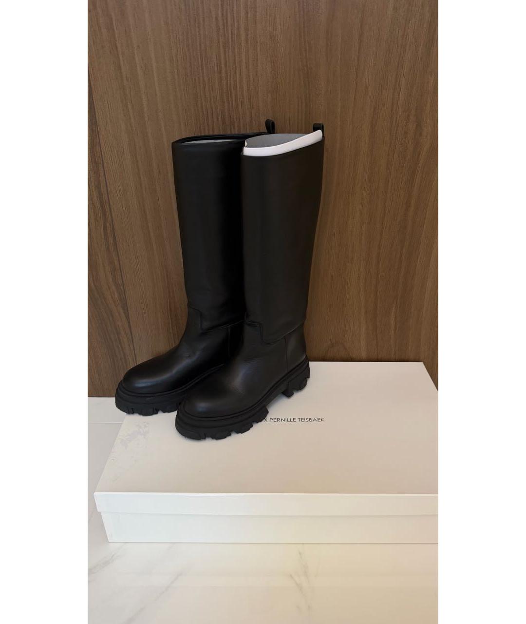 GIABORGHINI Черные кожаные сапоги, фото 2