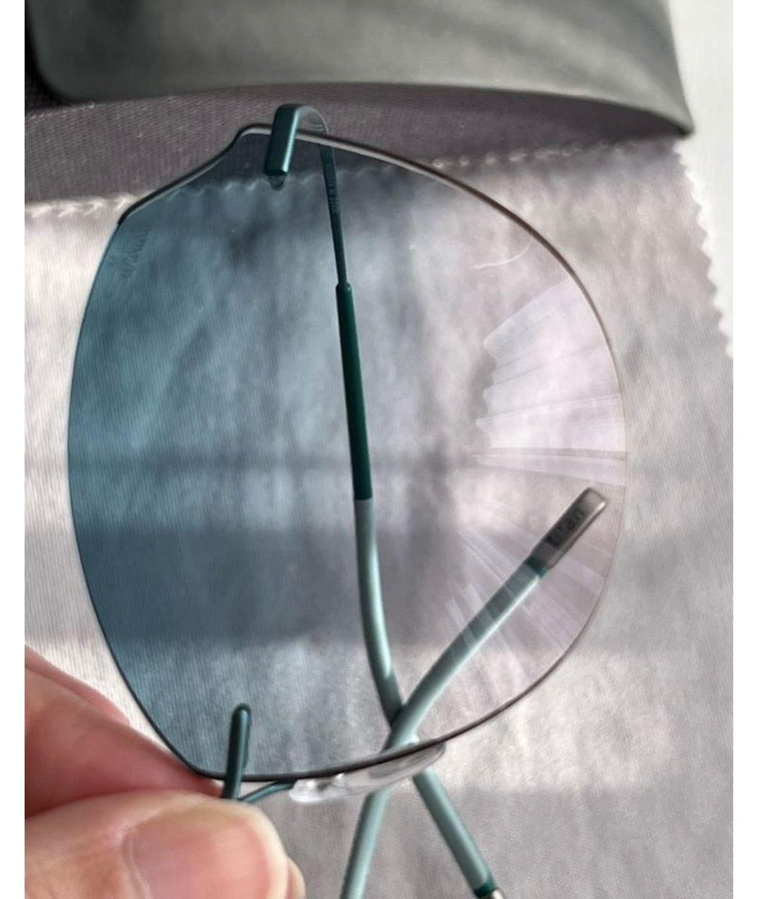 SILHOUETTE Зеленые металлические солнцезащитные очки, фото 8