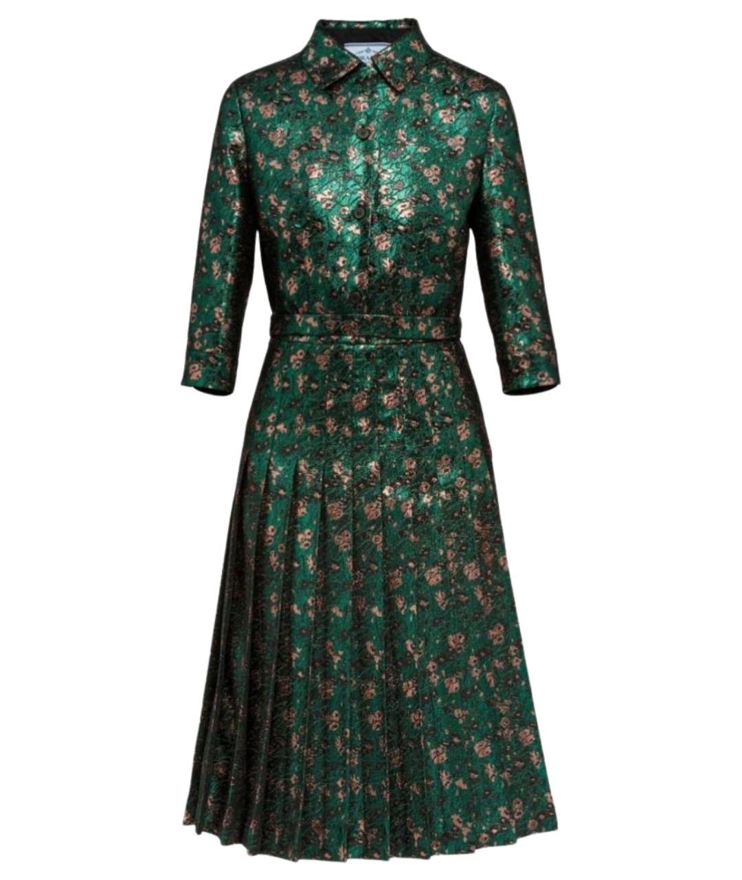 PRADA Зеленые вечернее платье, фото 1