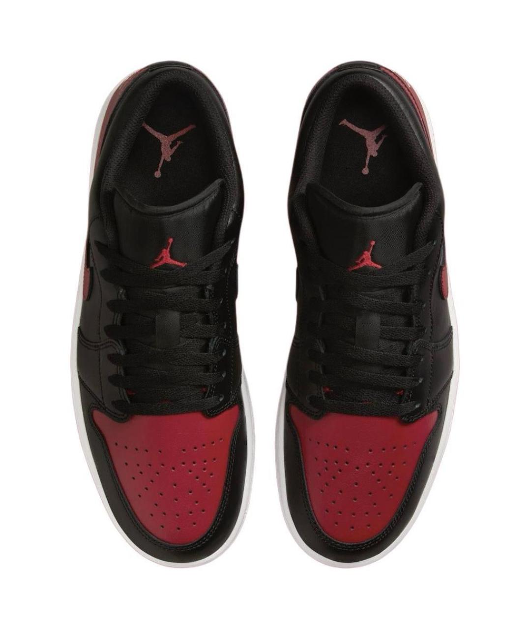 JORDAN Черные кожаные высокие кроссовки / кеды, фото 4