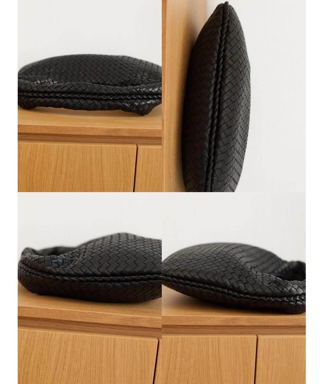 BOTTEGA VENETA Черная кожаная сумка с короткими ручками, фото 7