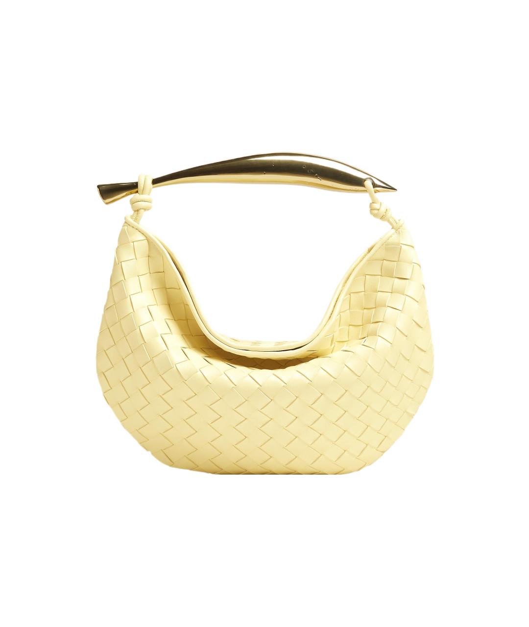 BOTTEGA VENETA Желтая кожаная сумка через плечо, фото 1