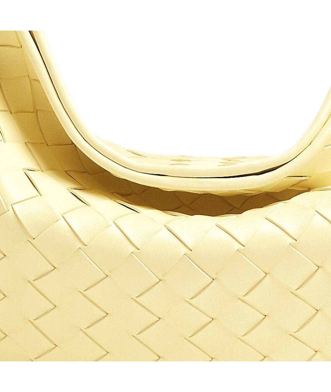 BOTTEGA VENETA Желтая кожаная сумка через плечо, фото 5
