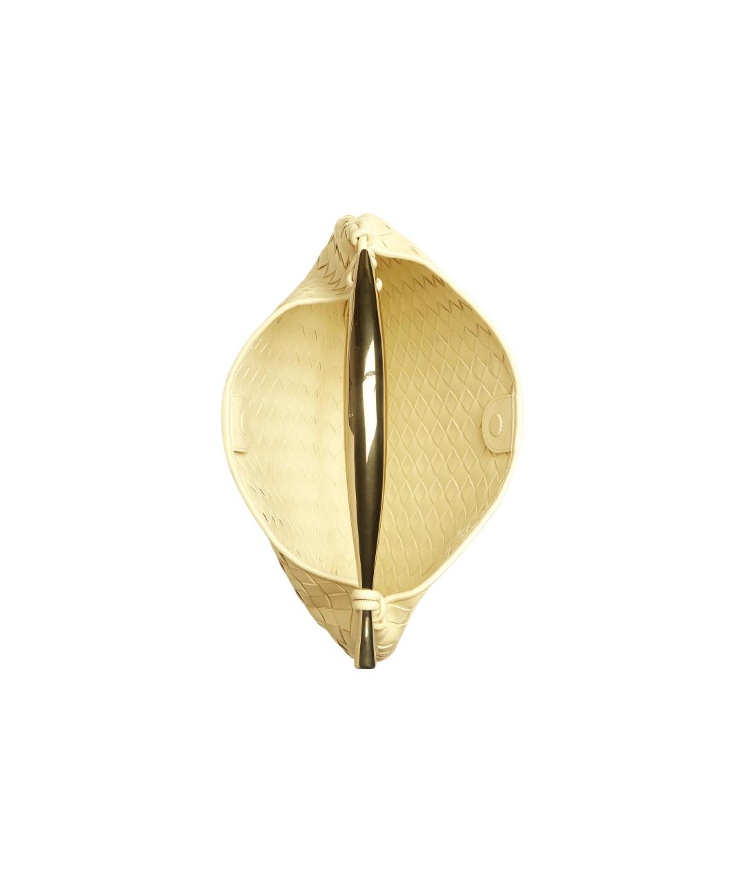 BOTTEGA VENETA Желтая кожаная сумка через плечо, фото 4