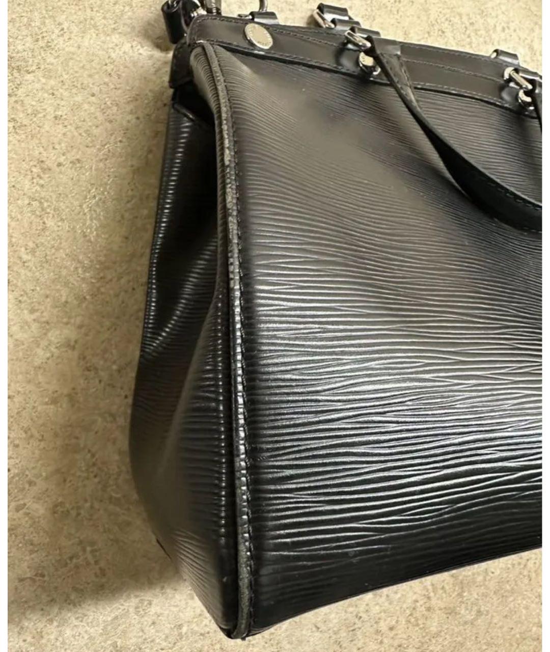 LOUIS VUITTON Черная кожаная сумка через плечо, фото 5