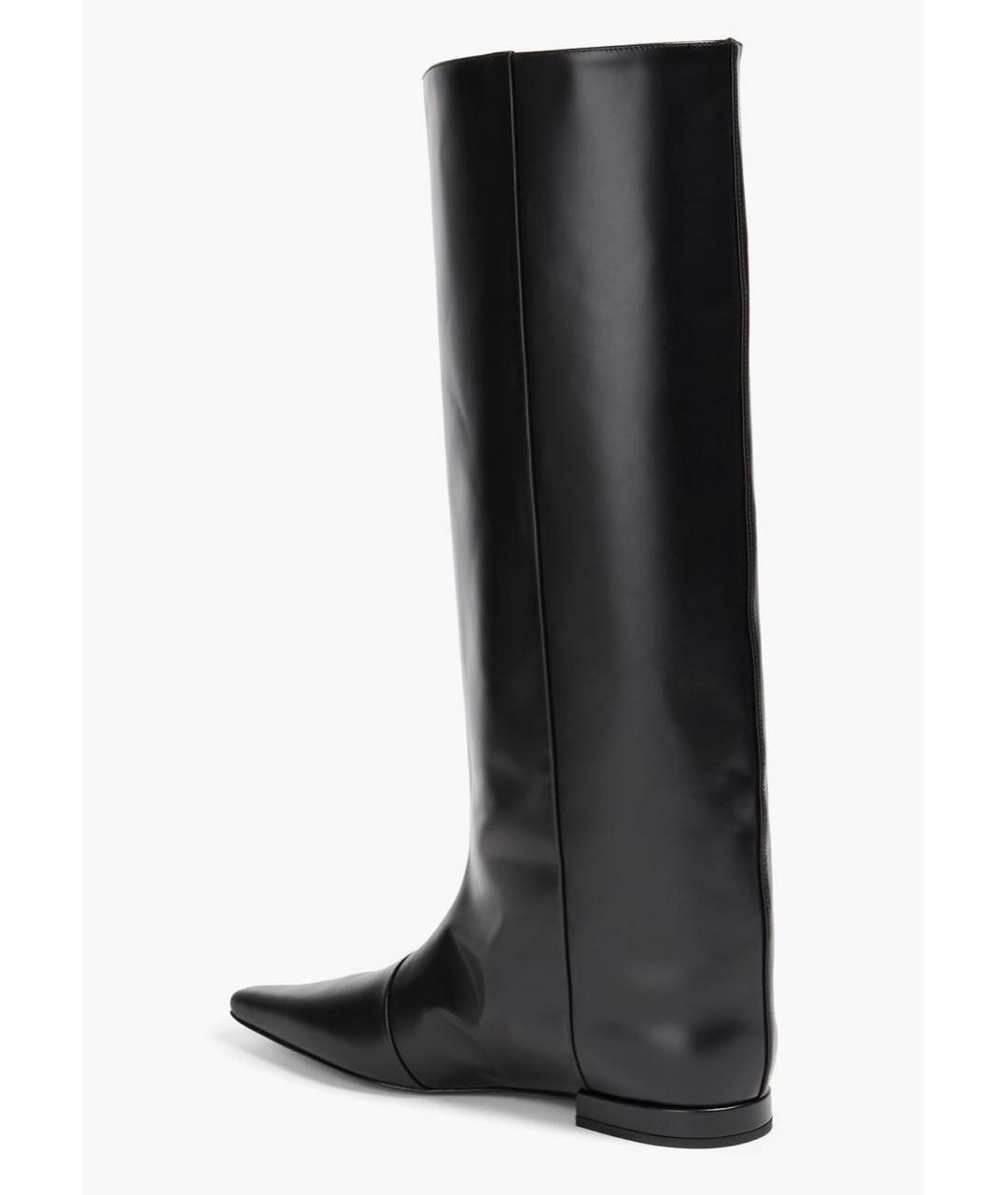 LOULOU STUDIO Черные кожаные сапоги, фото 3