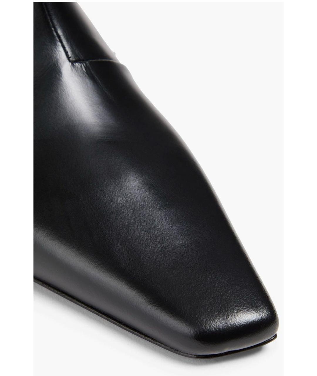 LOULOU STUDIO Черные кожаные сапоги, фото 4