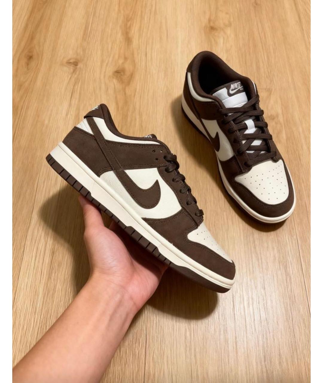 JORDAN Коричневые кожаные кроссовки, фото 8