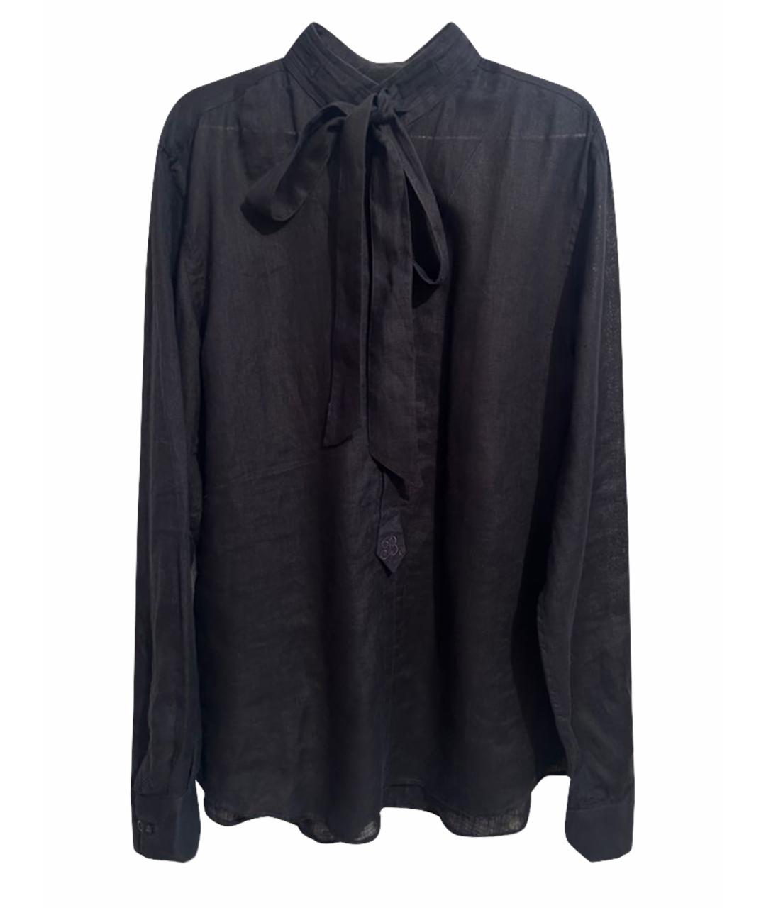 BALENCIAGA Черная льняная блузы, фото 1