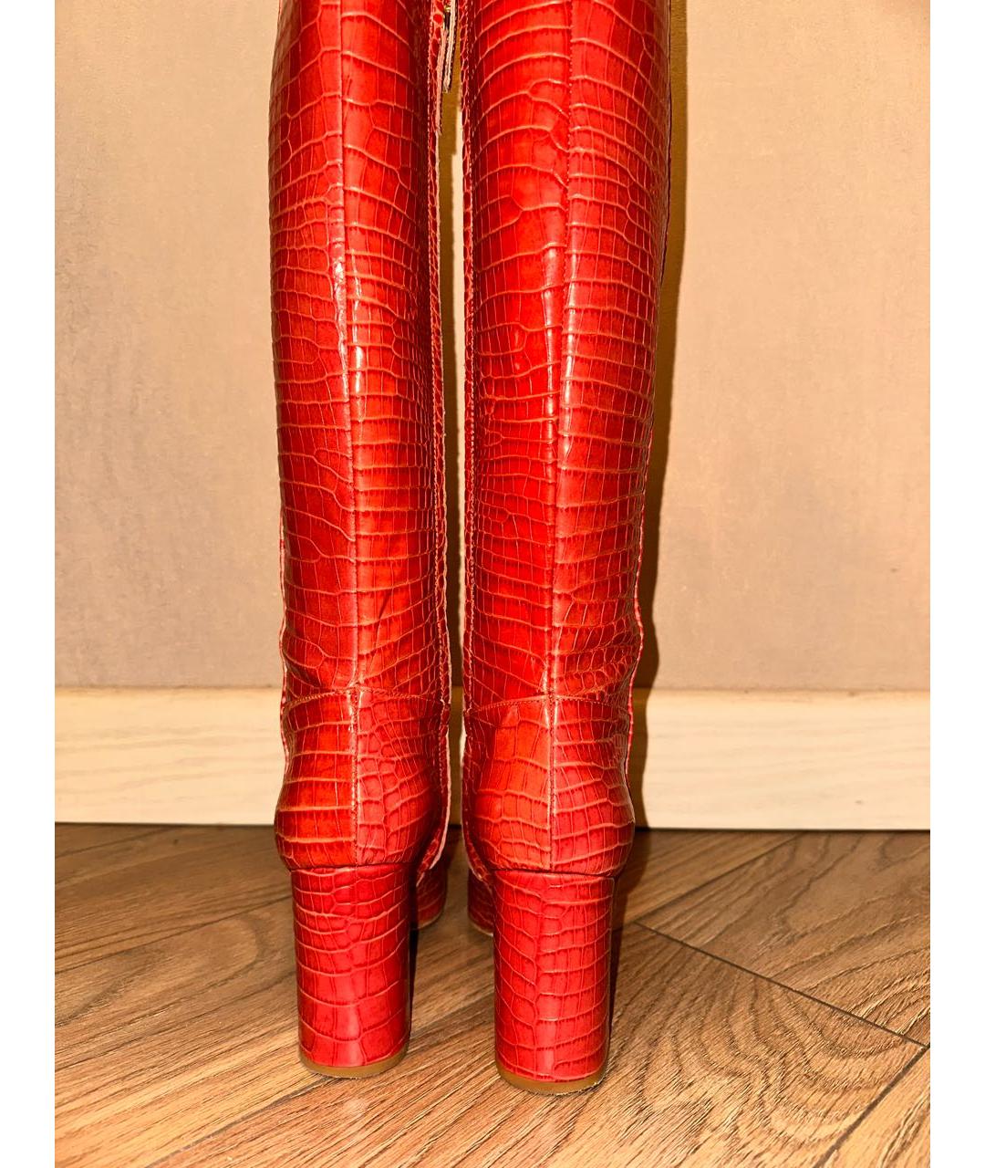 TWIN-SET Розовые кожаные сапоги, фото 4