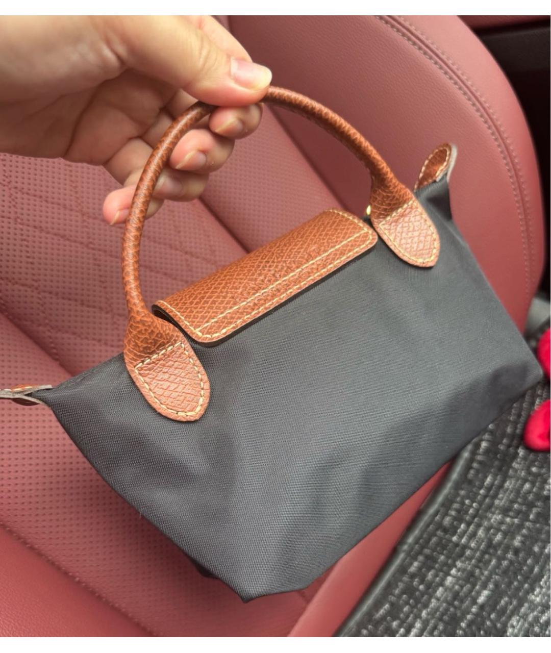 LONGCHAMP Черная сумка с короткими ручками, фото 5