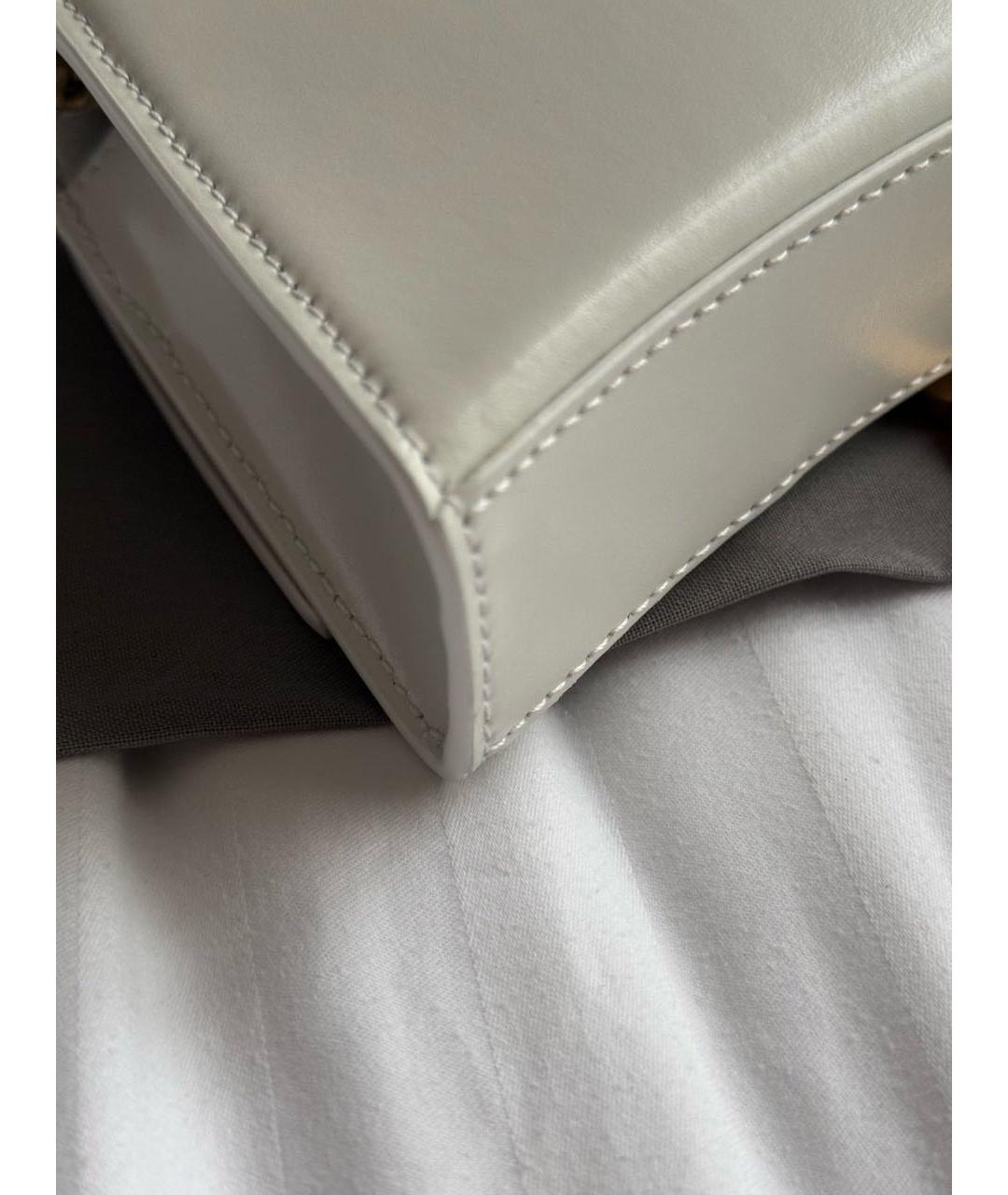 BALENCIAGA Белая кожаная сумка через плечо, фото 5