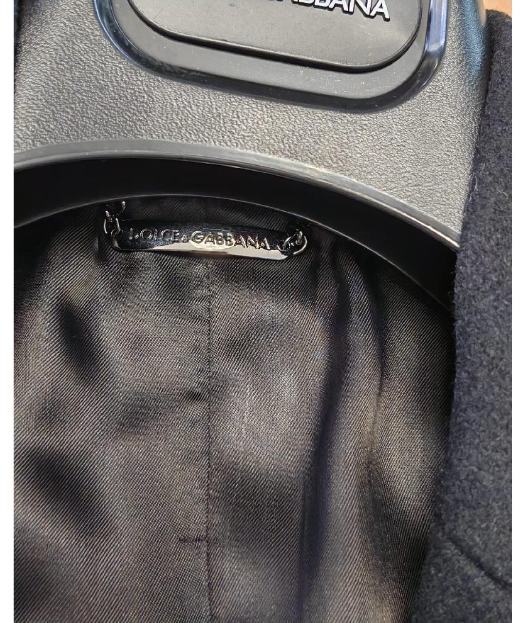 DOLCE&GABBANA Черное шерстяное пальто, фото 9