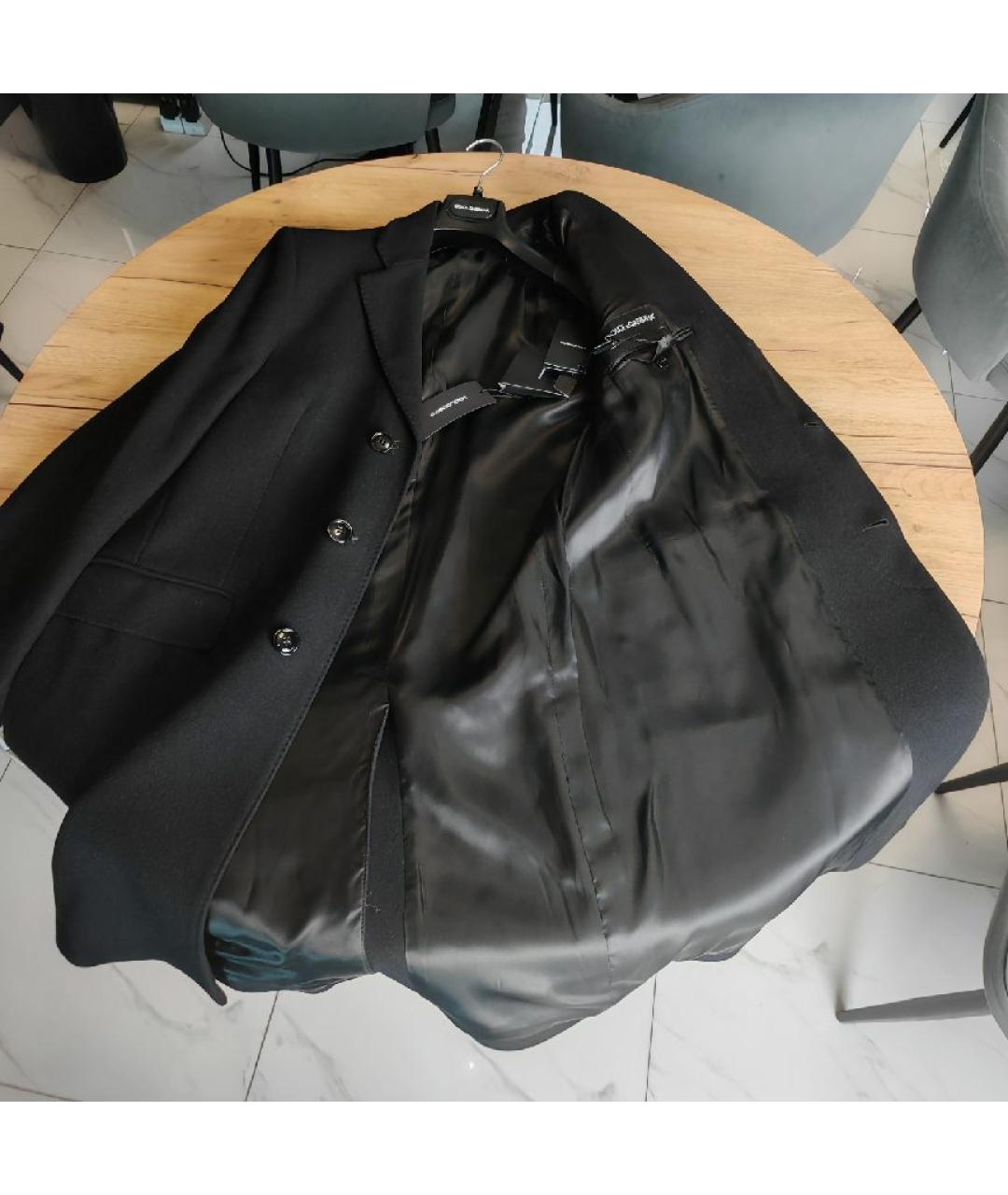 DOLCE&GABBANA Черное шерстяное пальто, фото 5