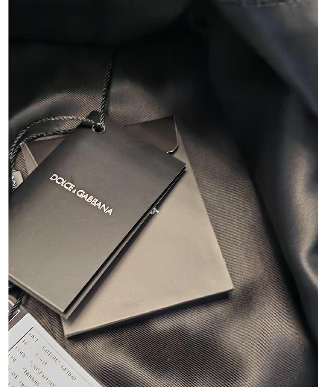 DOLCE&GABBANA Черное шерстяное пальто, фото 8