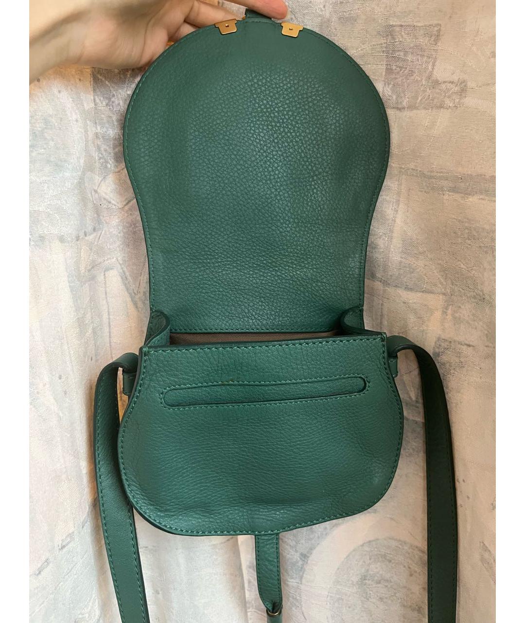 CHLOE Зеленая кожаная сумка через плечо, фото 5