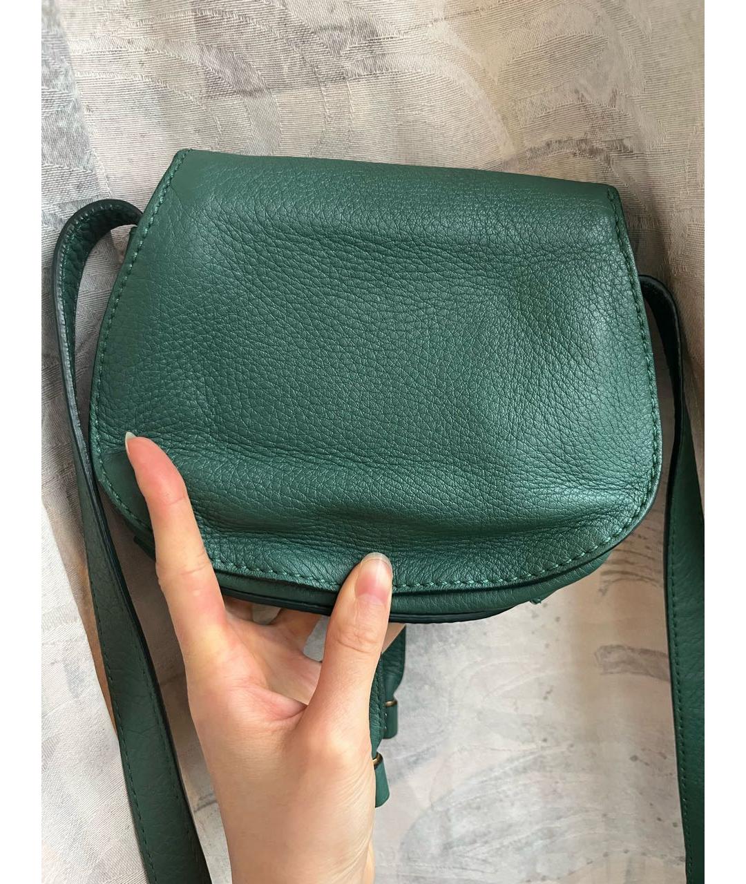 CHLOE Зеленая кожаная сумка через плечо, фото 6