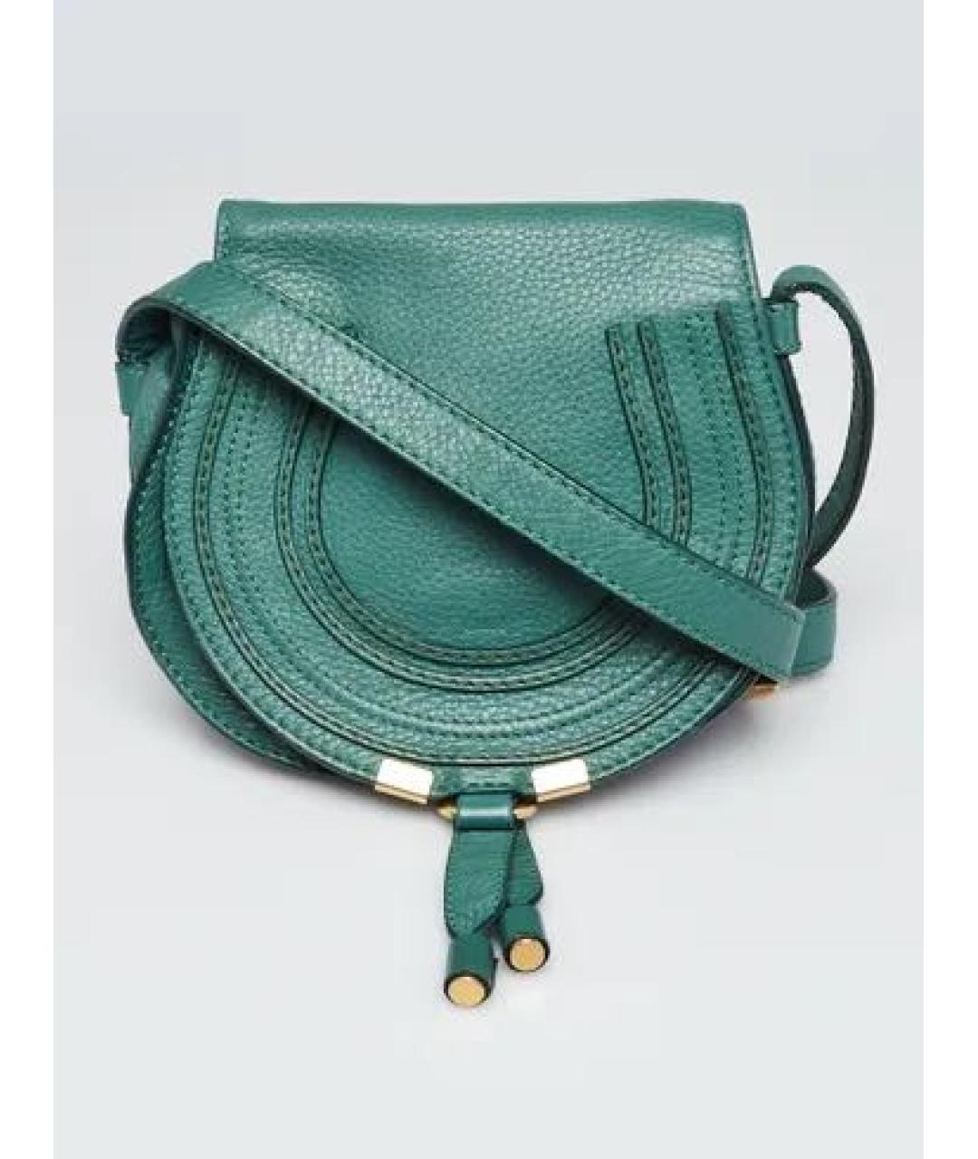 CHLOE Зеленая кожаная сумка через плечо, фото 7