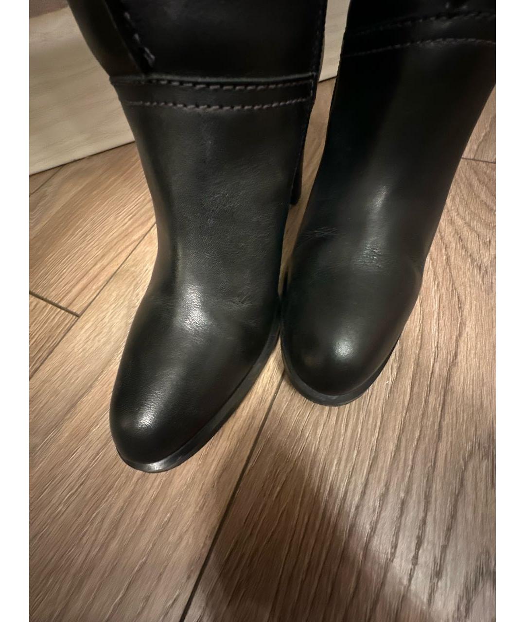 SEE BY CHLOE Черные кожаные сапоги, фото 4