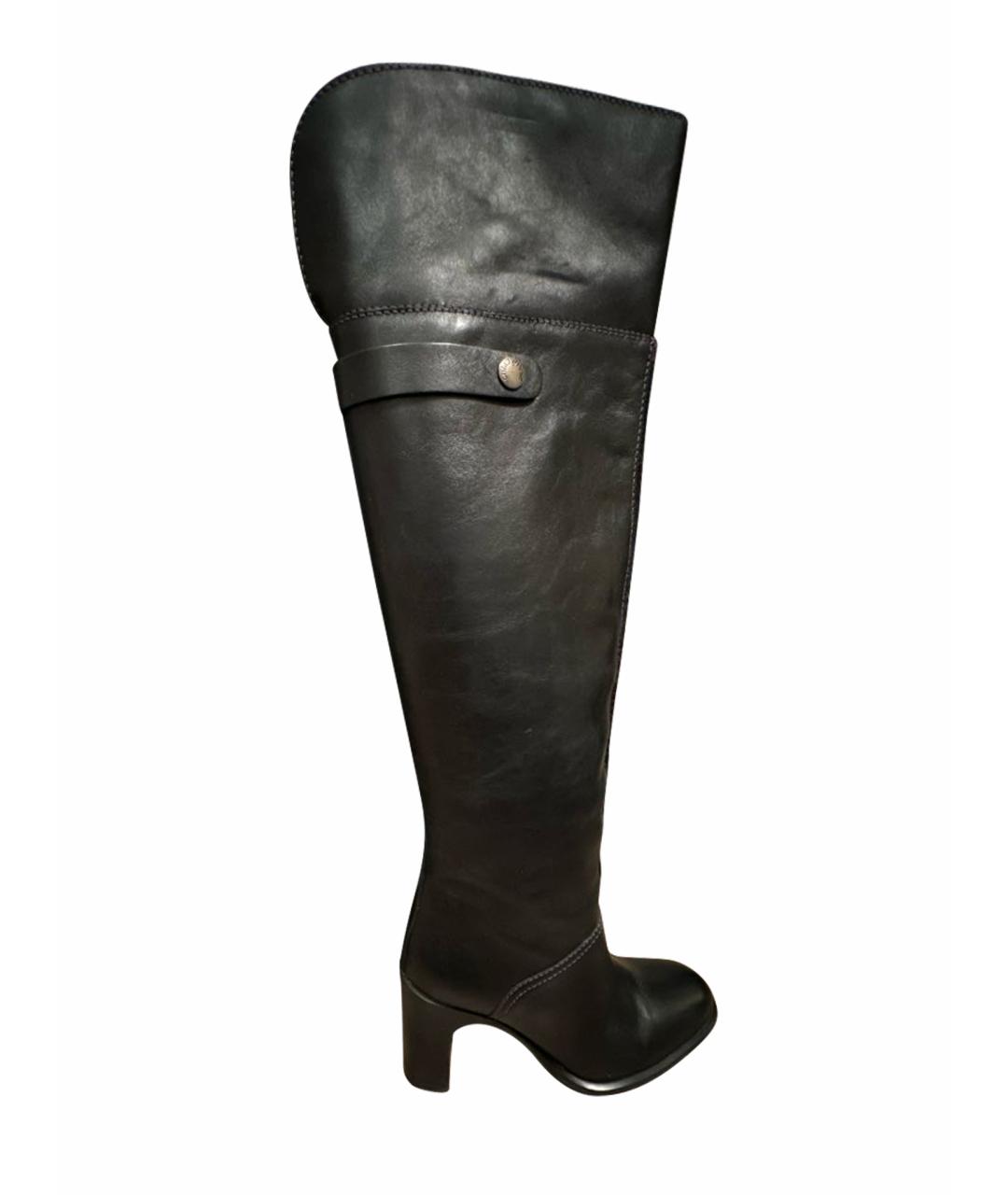 SEE BY CHLOE Черные кожаные сапоги, фото 1