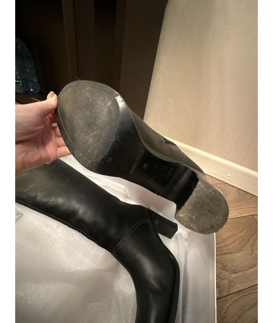 SEE BY CHLOE Черные кожаные сапоги, фото 6