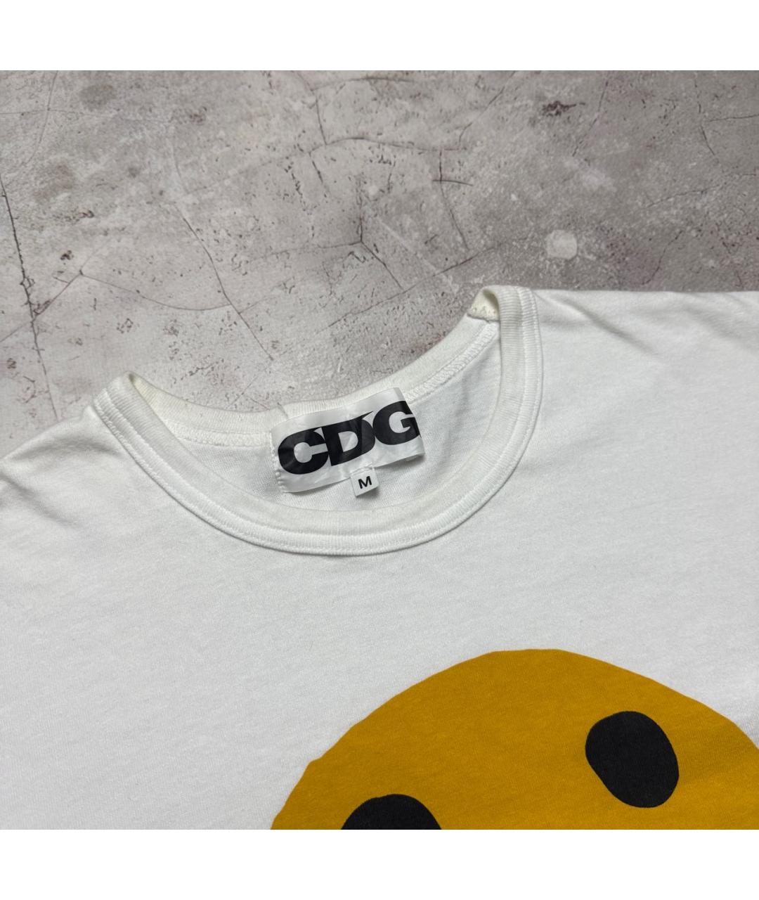 COMME DES GARÇONS Белая хлопковая футболка, фото 3