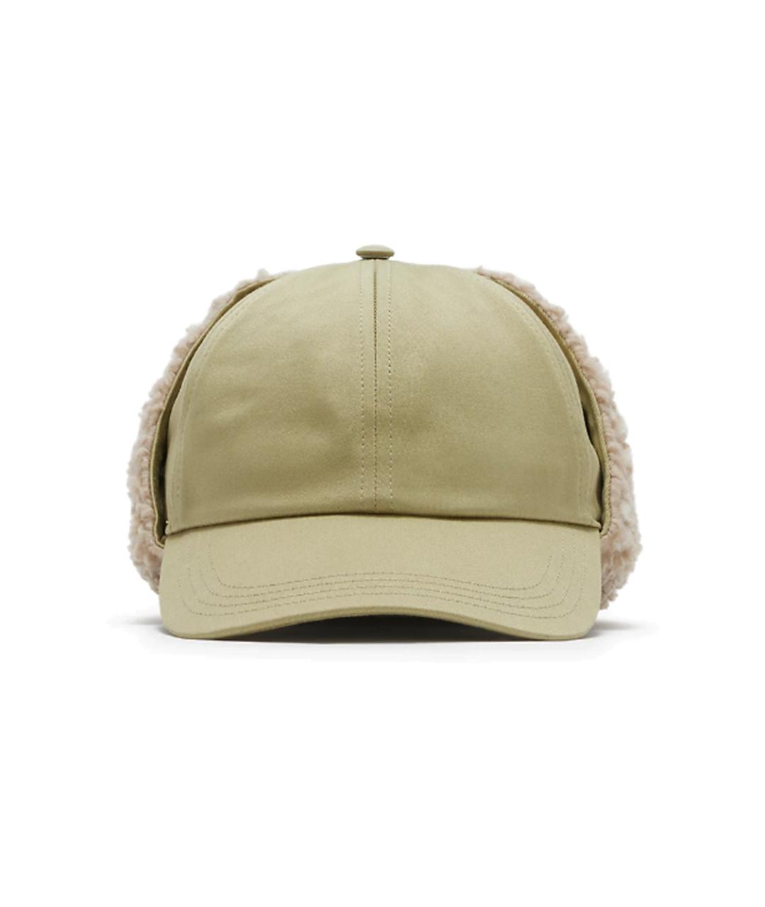 BURBERRY Хаки хлопковая шапка, фото 1