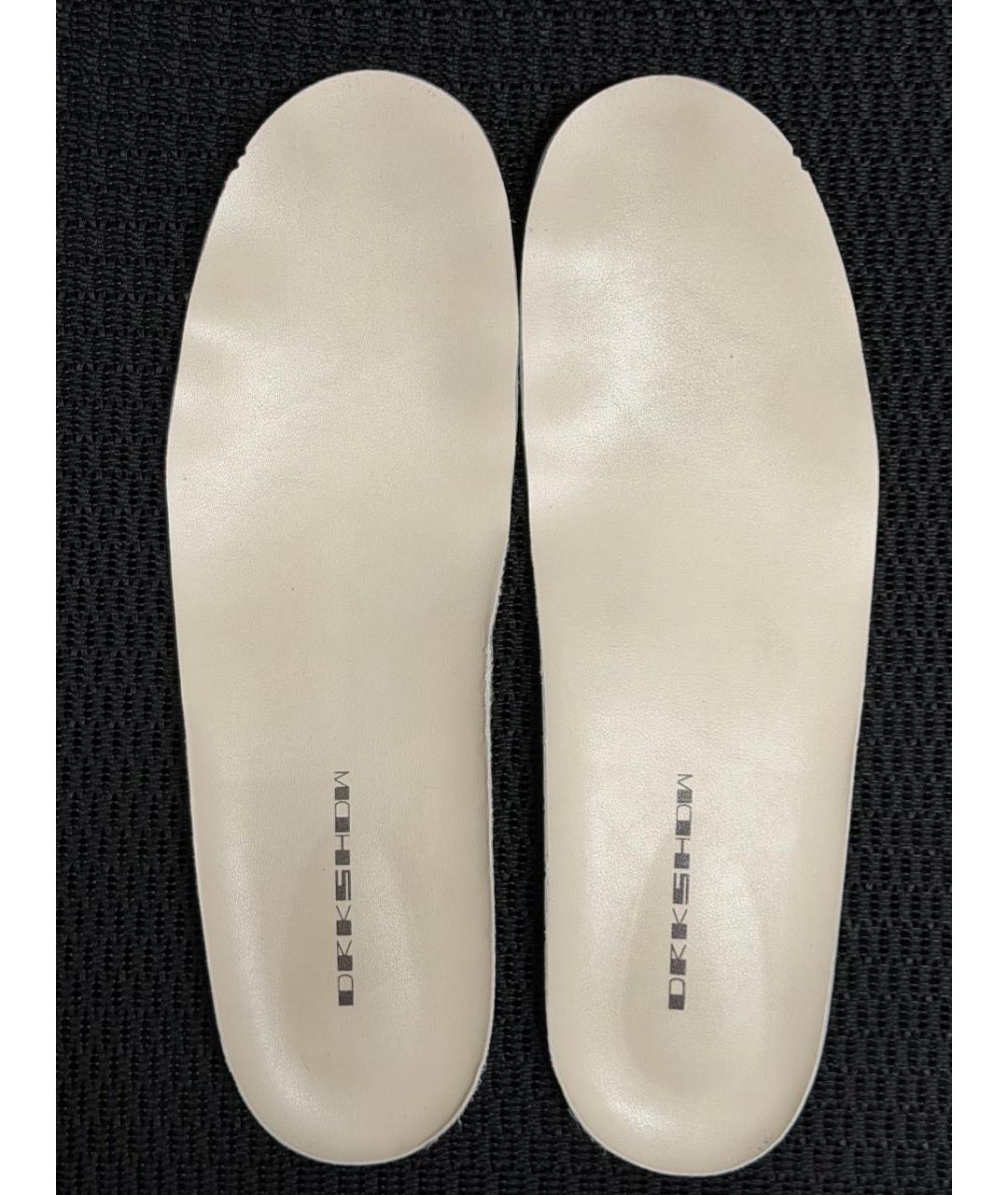 RICK OWENS DRKSHDW Бежевые текстильные высокие кроссовки / кеды, фото 6
