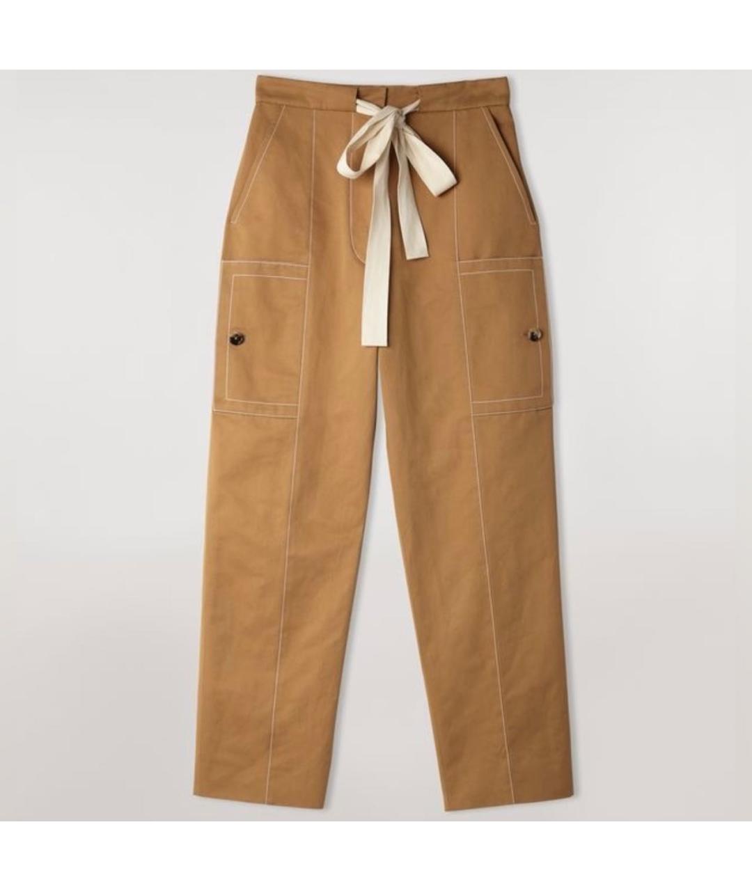 MARNI Бежевые хлопковые брюки широкие, фото 9
