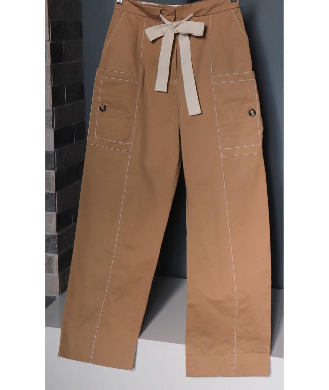 MARNI Бежевые хлопковые брюки широкие, фото 2