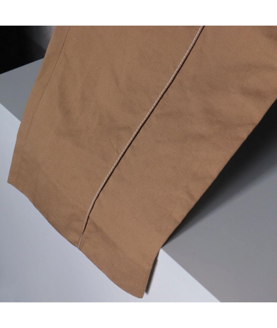 MARNI Бежевые хлопковые брюки широкие, фото 7