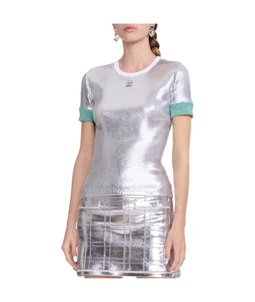 CHANEL Серебряная футболка, фото 2