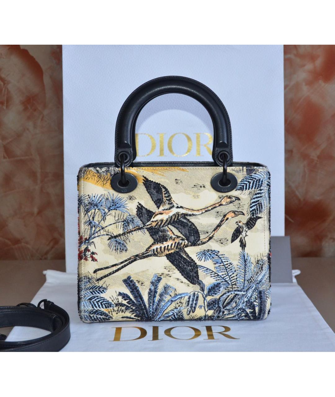 CHRISTIAN DIOR Черная кожаная сумка с короткими ручками, фото 3