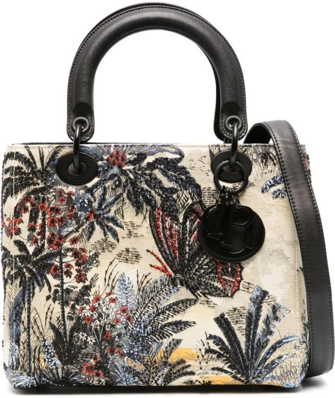 CHRISTIAN DIOR Черная кожаная сумка с короткими ручками, фото 8