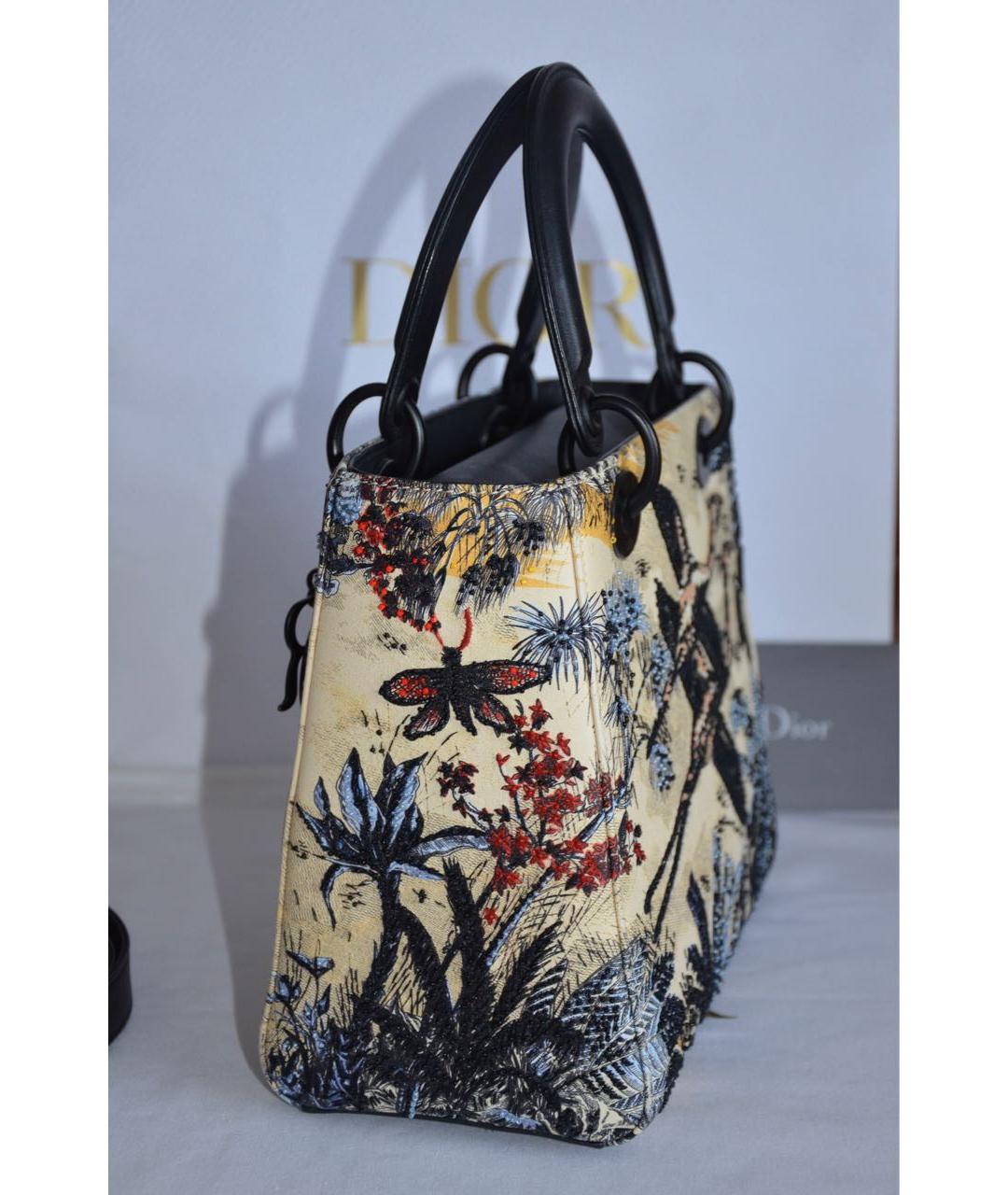 CHRISTIAN DIOR Черная кожаная сумка с короткими ручками, фото 5