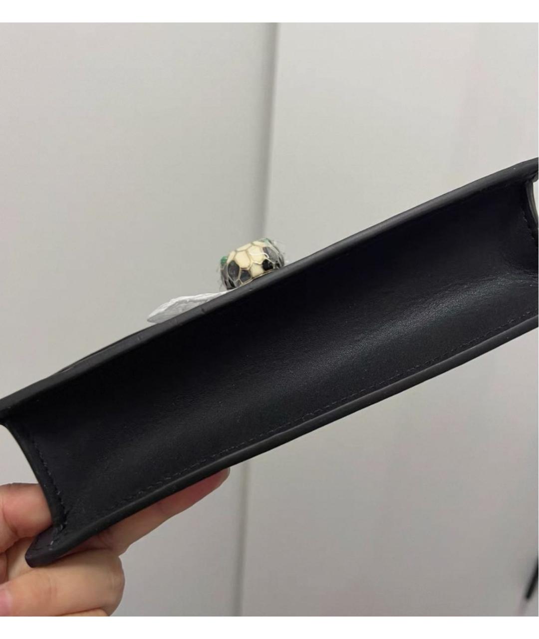 BVLGARI Черная кожаная сумка через плечо, фото 5