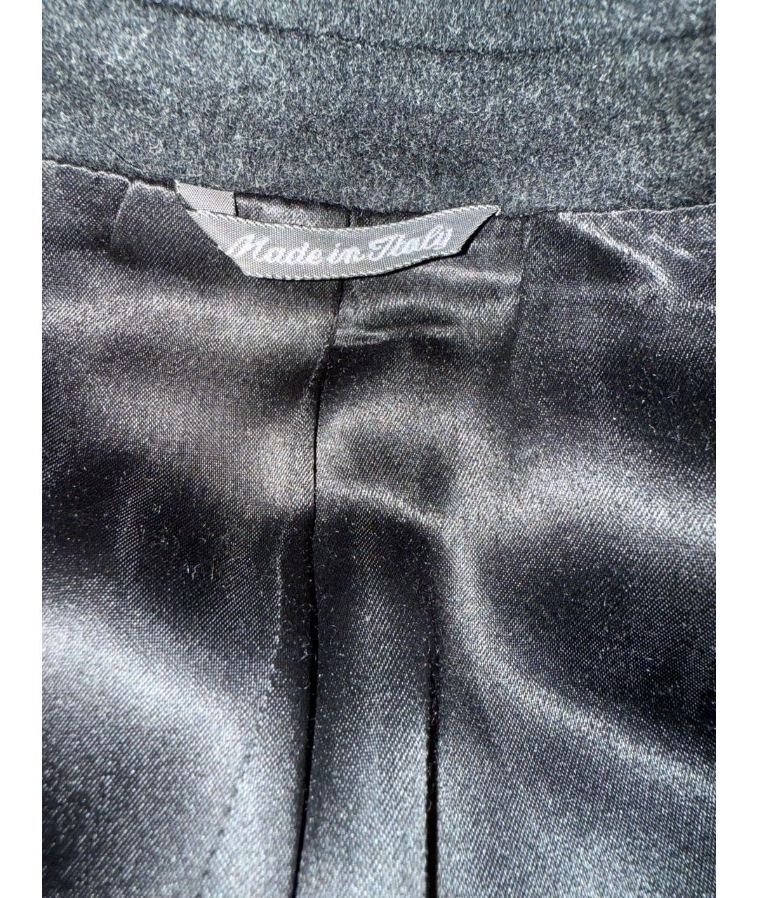 LORO PIANA Черное шерстяное пальто, фото 7