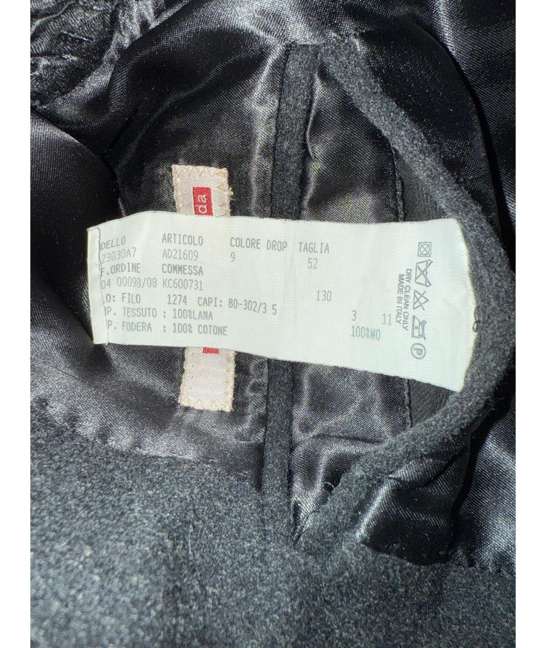 LORO PIANA Черное шерстяное пальто, фото 6